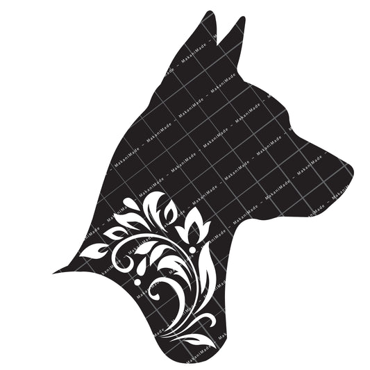 Profile Cutout Basenji Decal