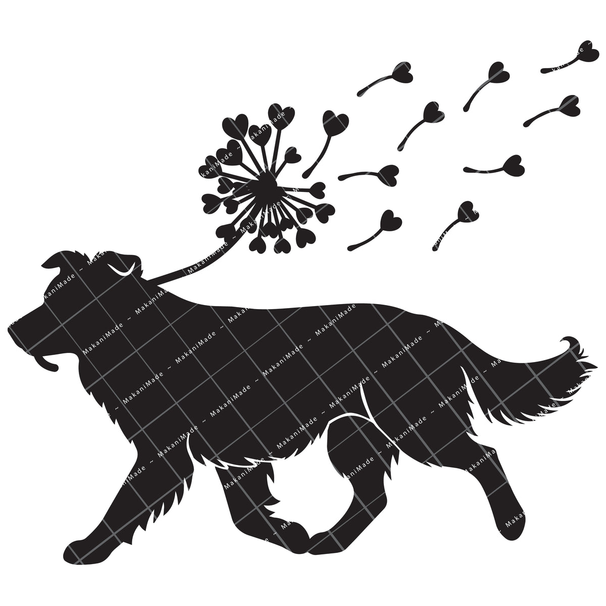 Dandelion Fluff Border Collie Decal