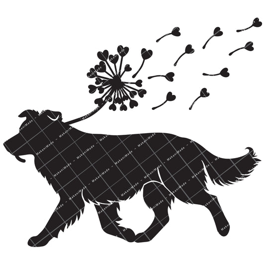 Dandelion Fluff Border Collie Decal