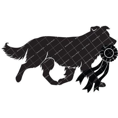 Rosette Winner Border Collie Decal