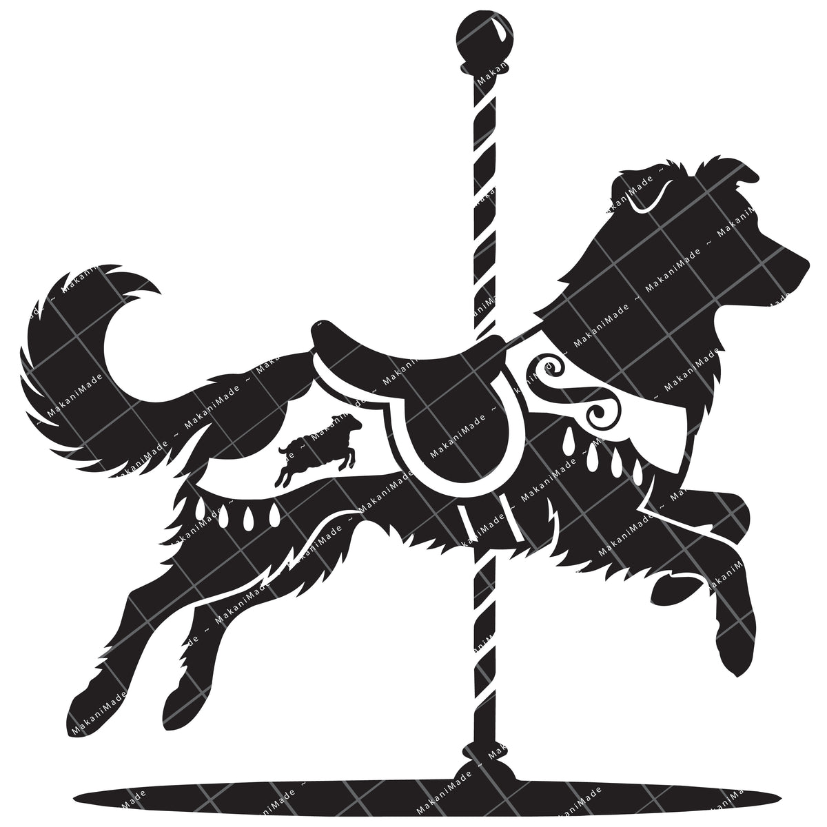 Carousel Border Collie Decal