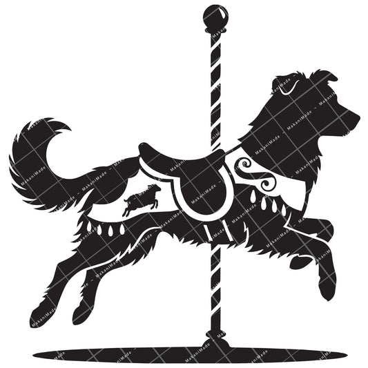 Carousel Border Collie Decal