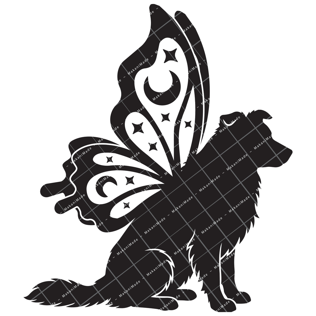 Butterfly Wing Border Collie Decal