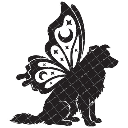 Butterfly Wing Border Collie Decal