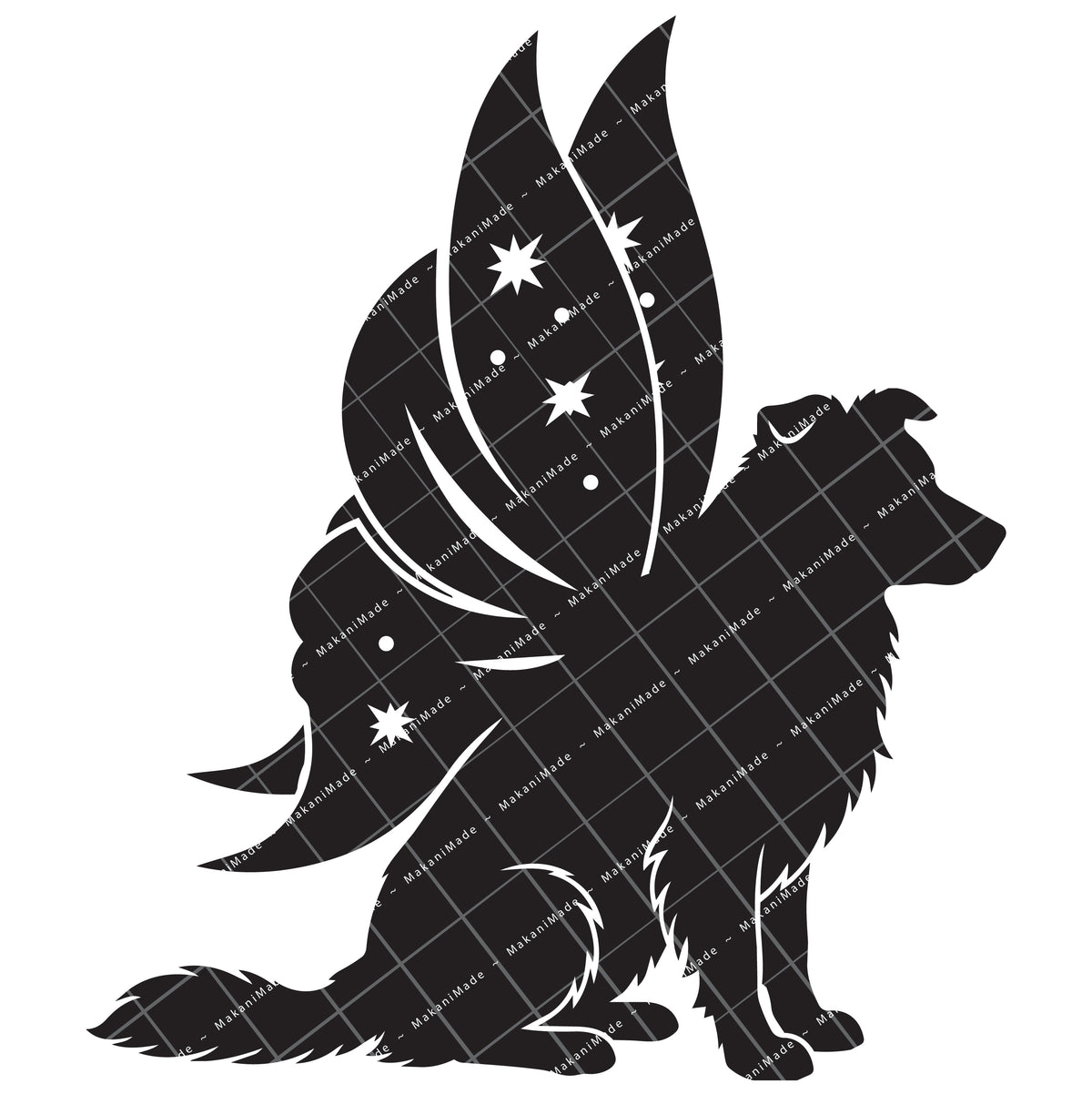 Fairy Wing Border Collie Decal