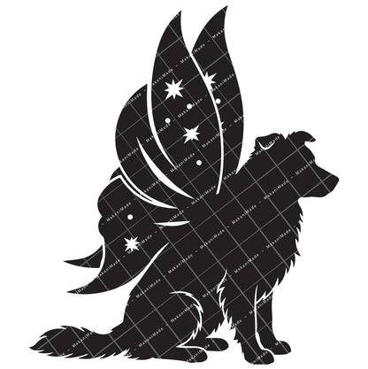 Fairy Wing Border Collie Decal