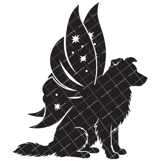 Fairy Wing Border Collie Decal