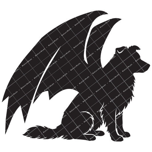 Dragon Wing Border Collie Decal