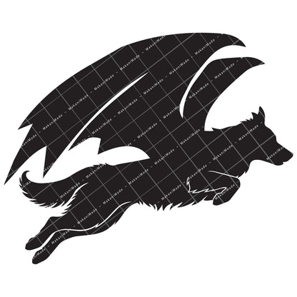 Leaping Dragon Border Collie Decal