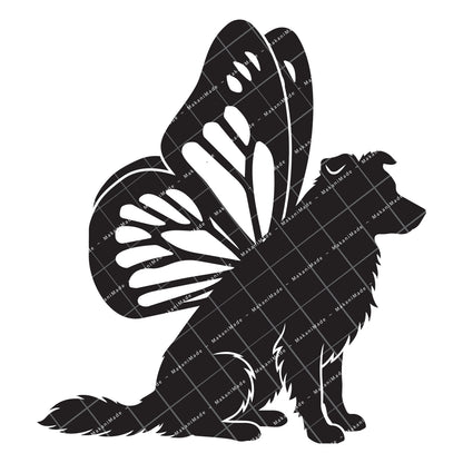 Monarch Wing Border Collie Decal