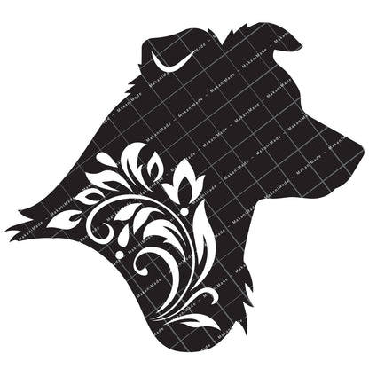 Profile Cutout Border Collie Decal