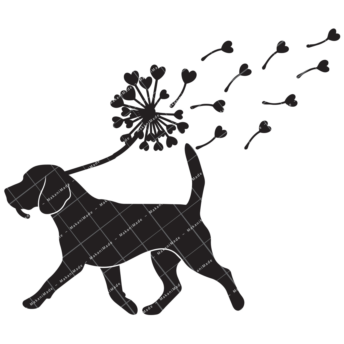 Dandelion Fluff Beagle Decal