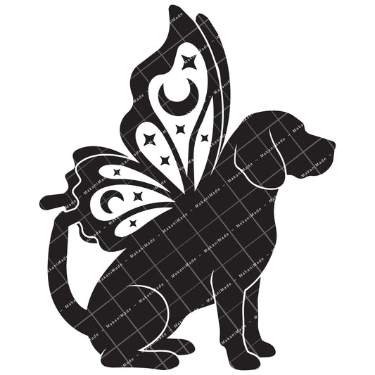 Butterfly Wing Beagle Decal