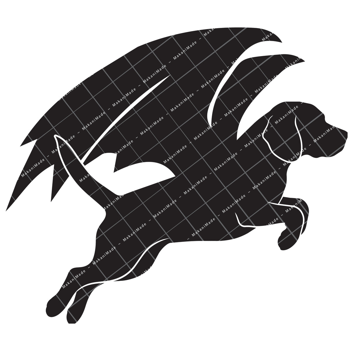 Leaping Dragon Beagle Decal