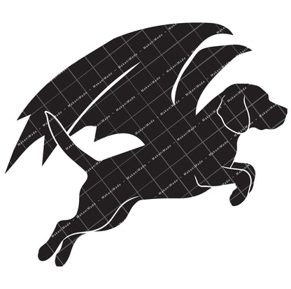 Leaping Dragon Beagle Decal