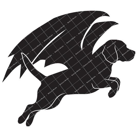Leaping Dragon Beagle Decal