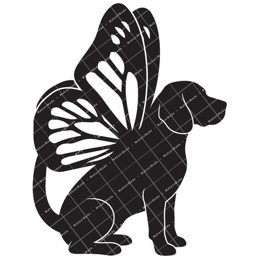 Monarch Wing Beagle Decal