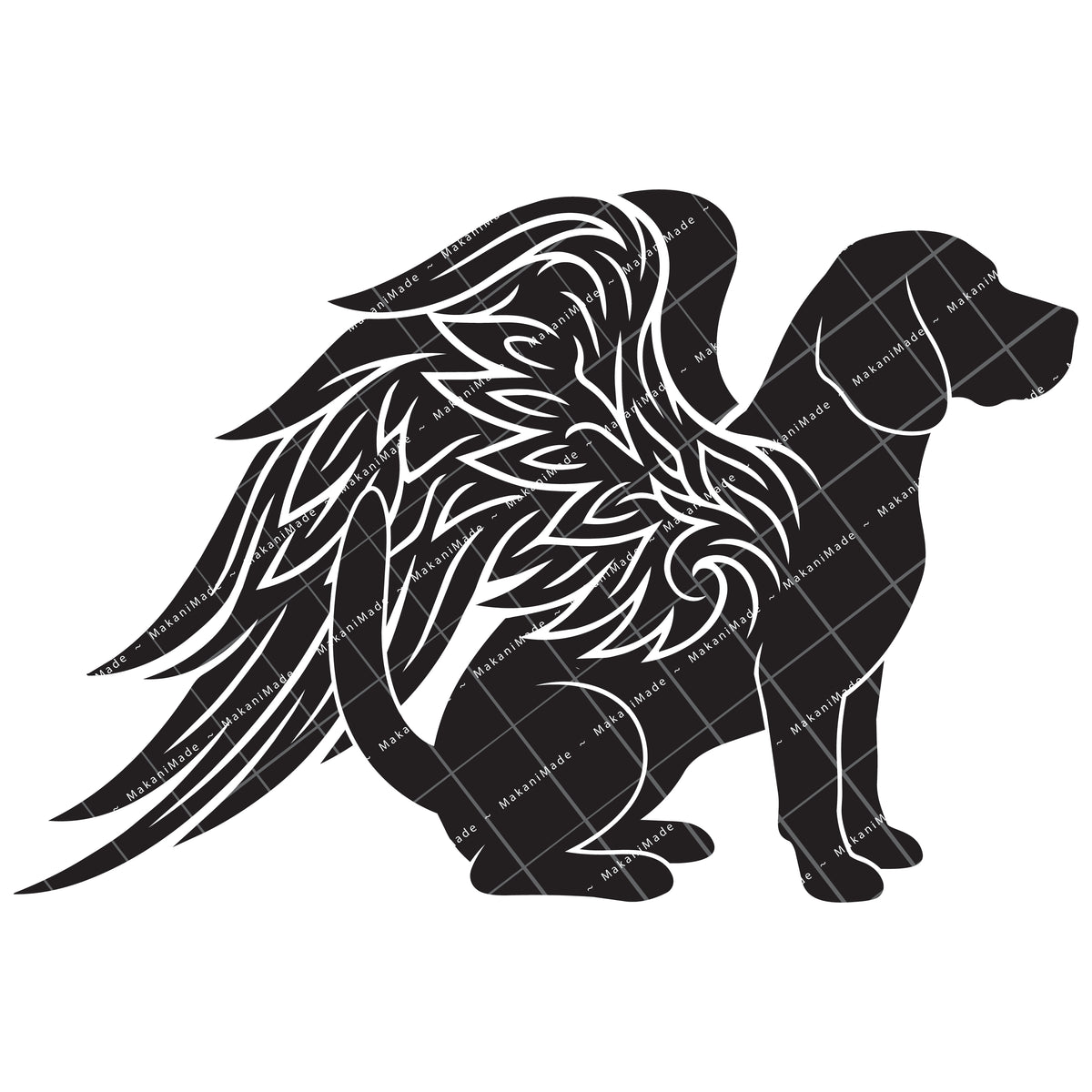 Angel Wing Beagle Decal