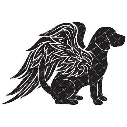 Angel Wing Beagle Decal