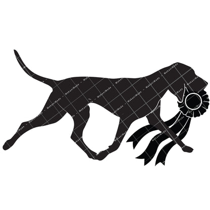 Rosette Winner Bluetick Coonhound Decal