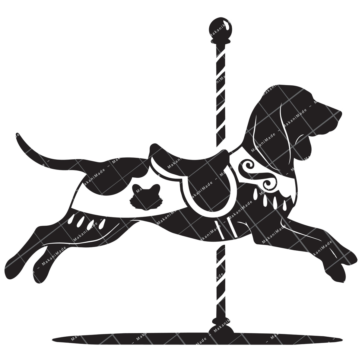 Carousel Bluetick Coonhound Decal
