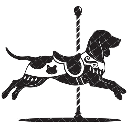 Carousel Bluetick Coonhound Decal