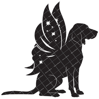 Fairy Wing Bluetick Coonhound Decal