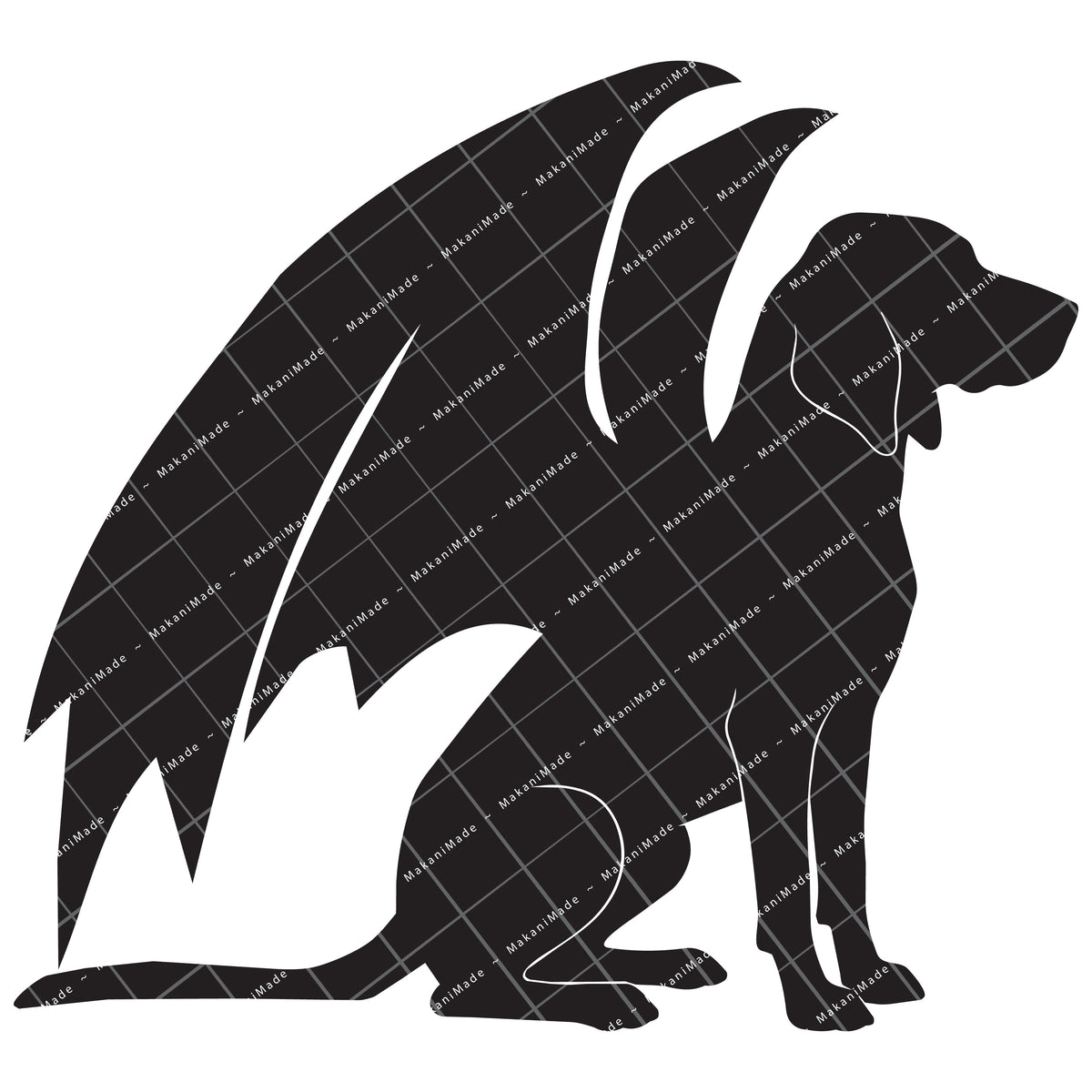 Dragon Wing Bluetick Coonhound Decal