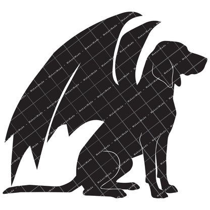 Dragon Wing Bluetick Coonhound Decal