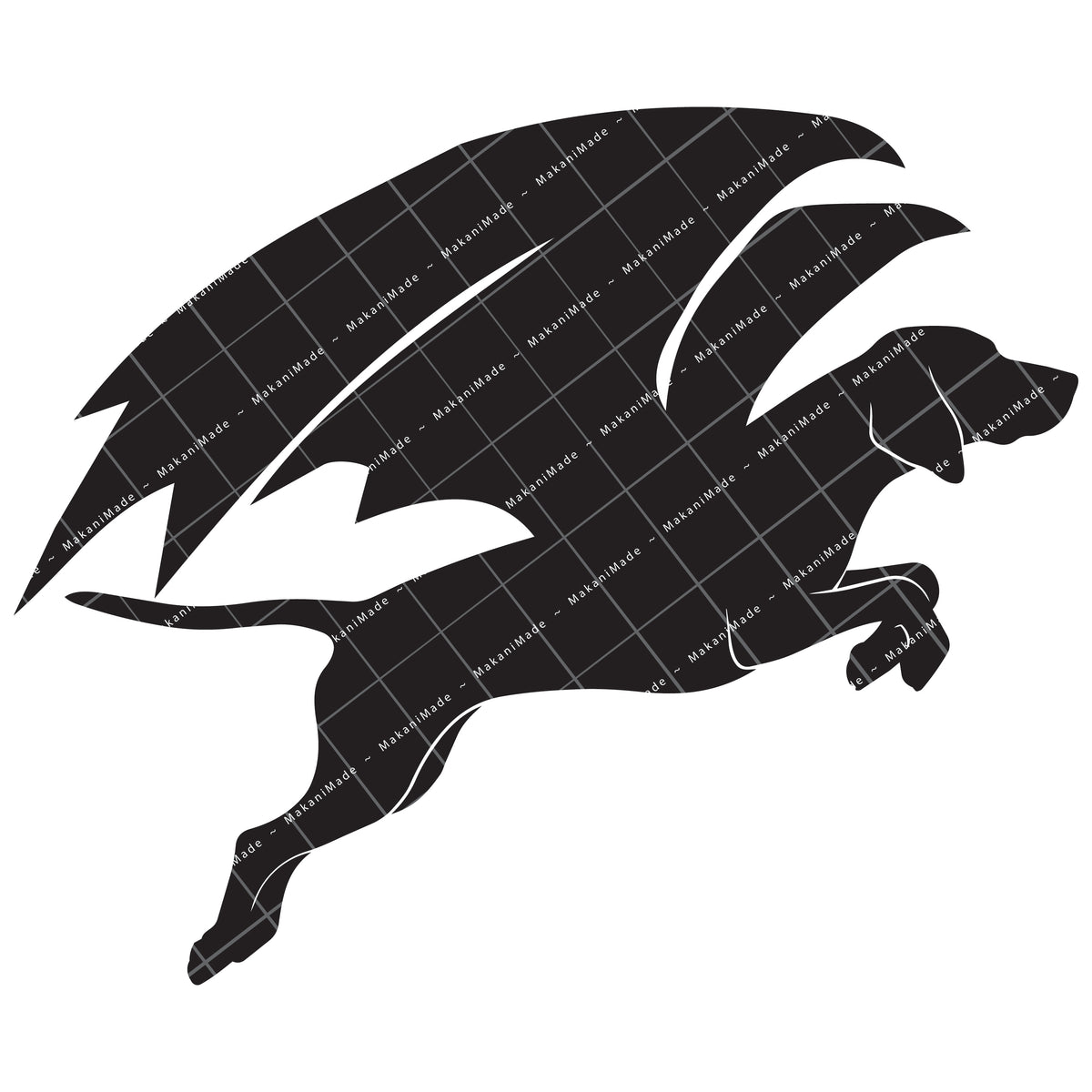 Leaping Dragon Bluetick Coonhound Decal
