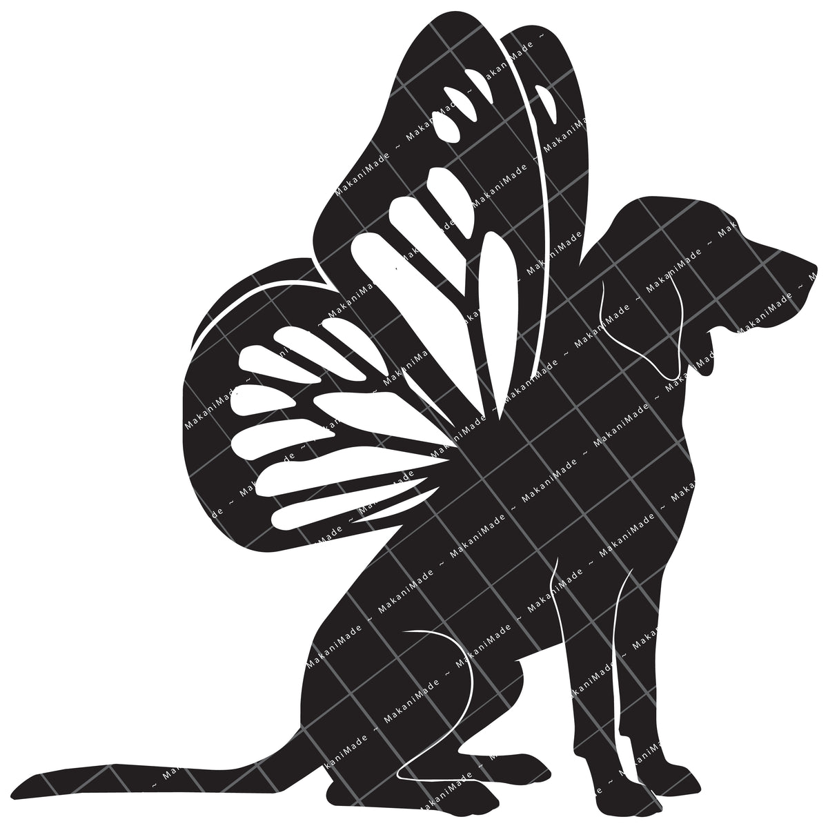 Monarch Wing Bluetick Coonhound Decal