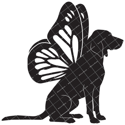 Monarch Wing Bluetick Coonhound Decal