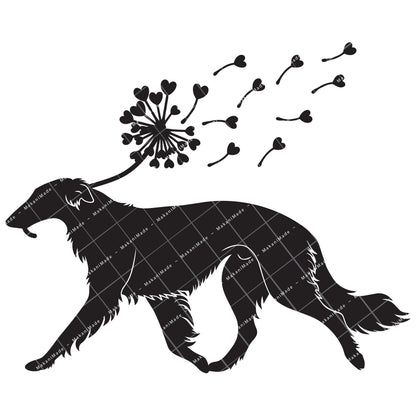 Dandelion Fluff Borzoi Decal