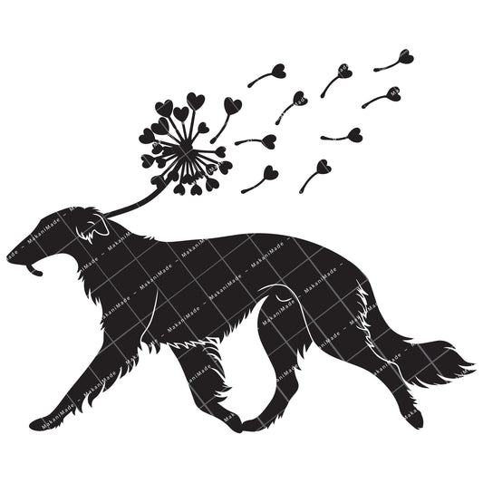 Dandelion Fluff Borzoi Decal