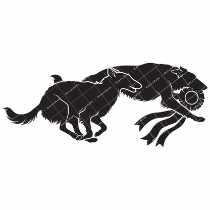 Coursing Rosette Borzoi Decal
