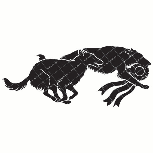 Coursing Rosette Borzoi Decal