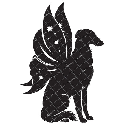 Fairy Wing Borzoi Decal
