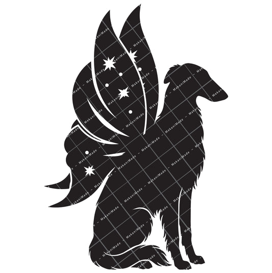 Fairy Wing Borzoi Decal