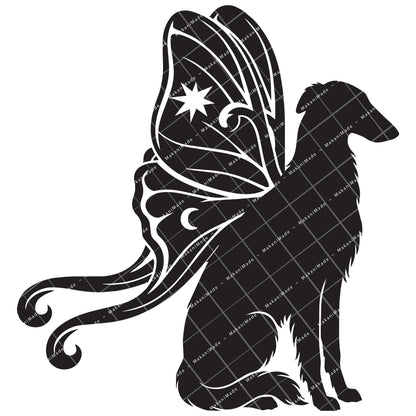 Moth Wing Borzoi Decal