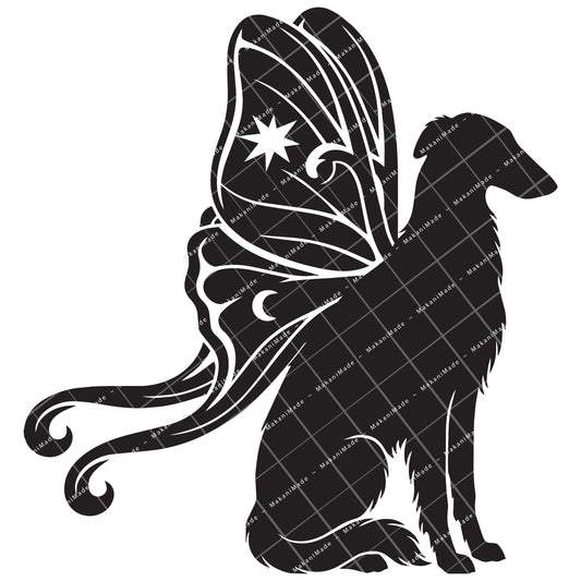 Moth Wing Borzoi Decal