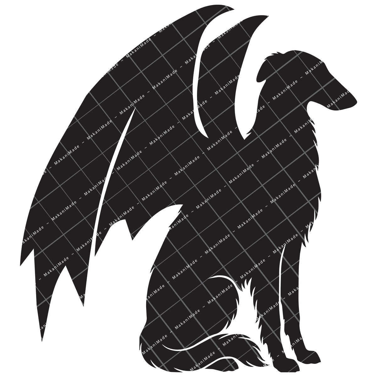 Dragon Wing Borzoi Decal