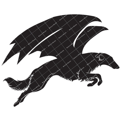 Leaping Dragon Borzoi Decal