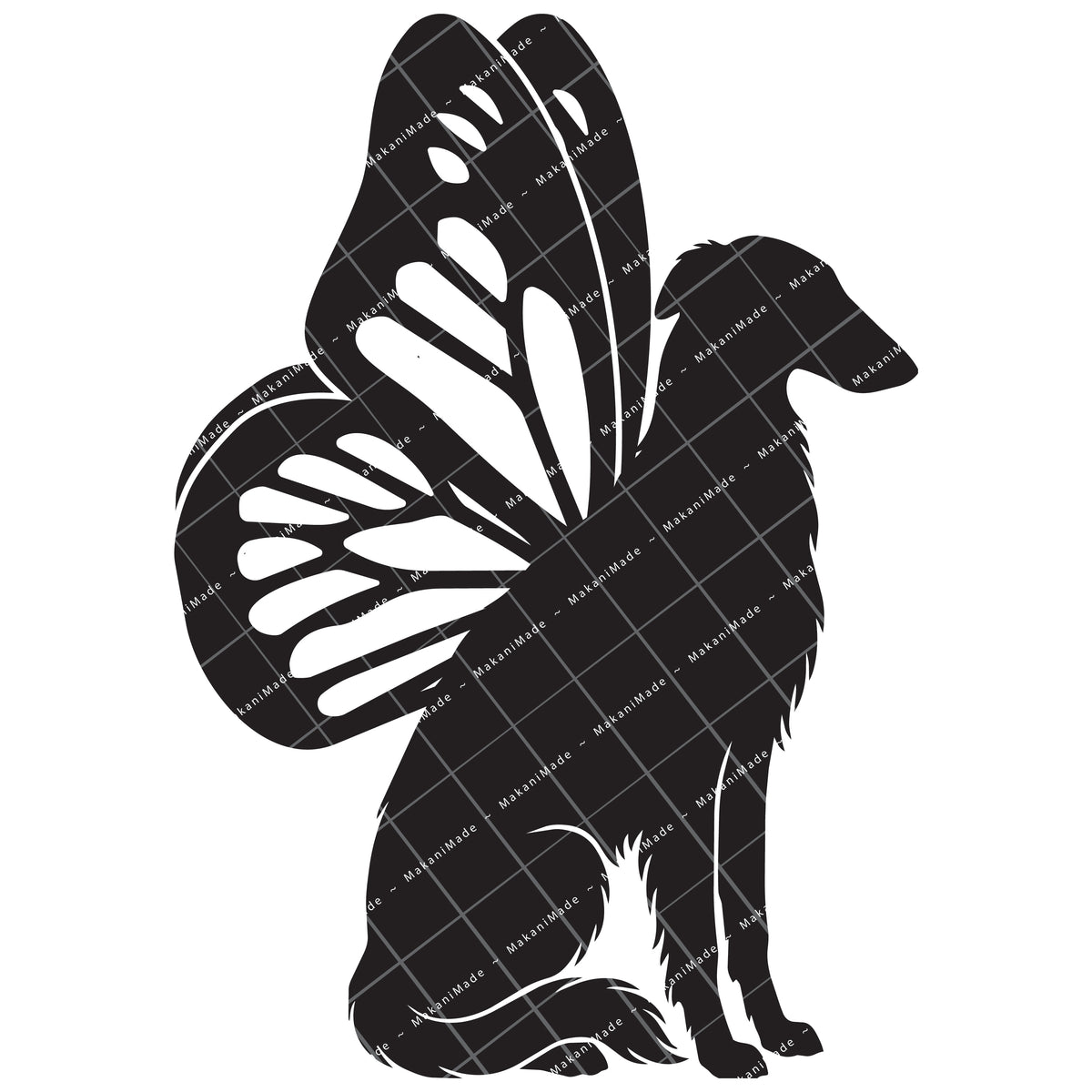 Monarch Wing Borzoi Decal