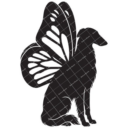 Monarch Wing Borzoi Decal