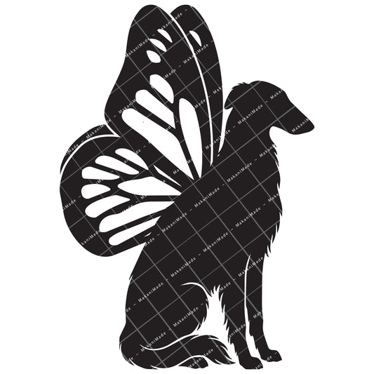 Monarch Wing Borzoi Decal