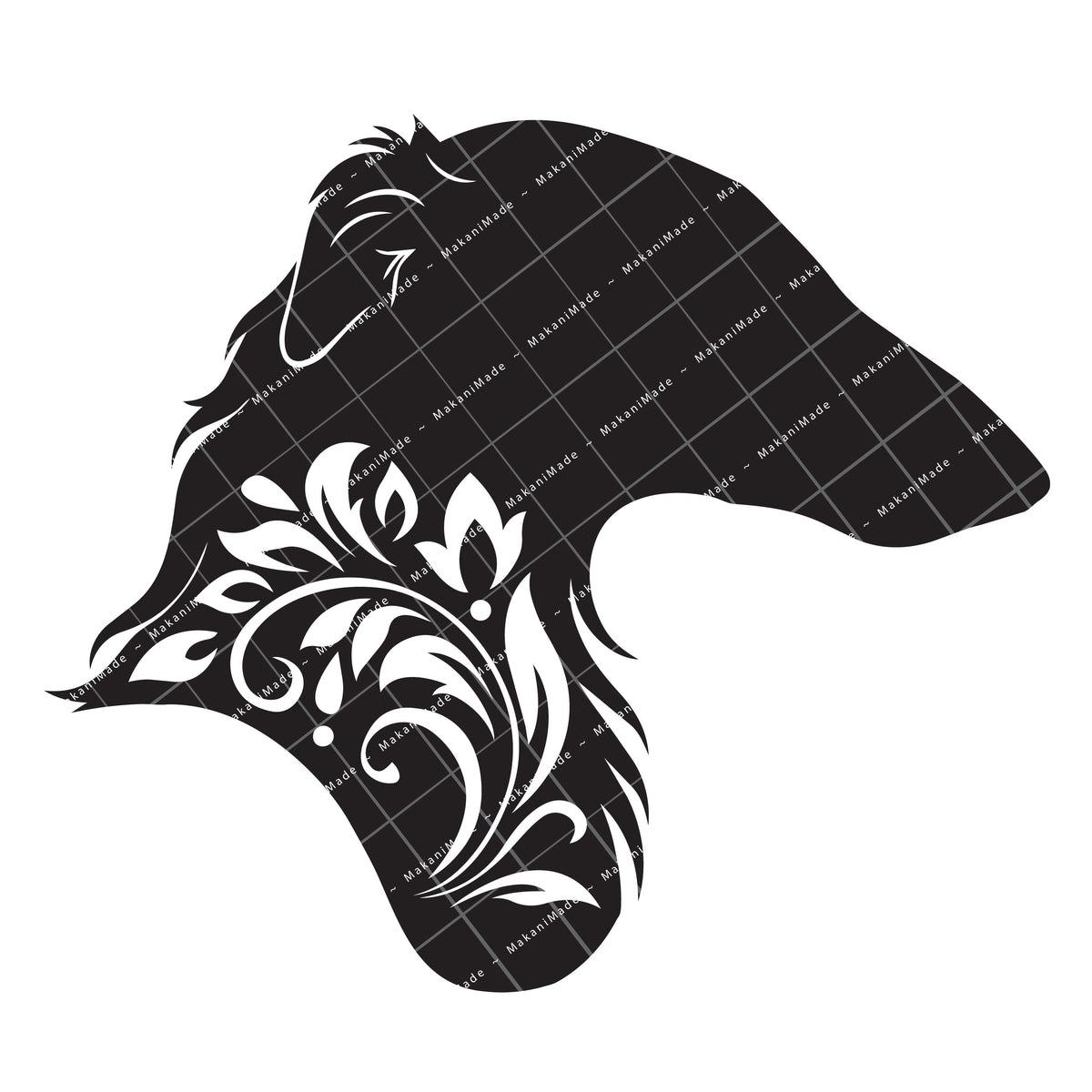 Profile Cutout Borzoi Decal