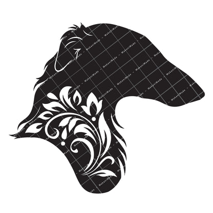 Profile Cutout Borzoi Decal