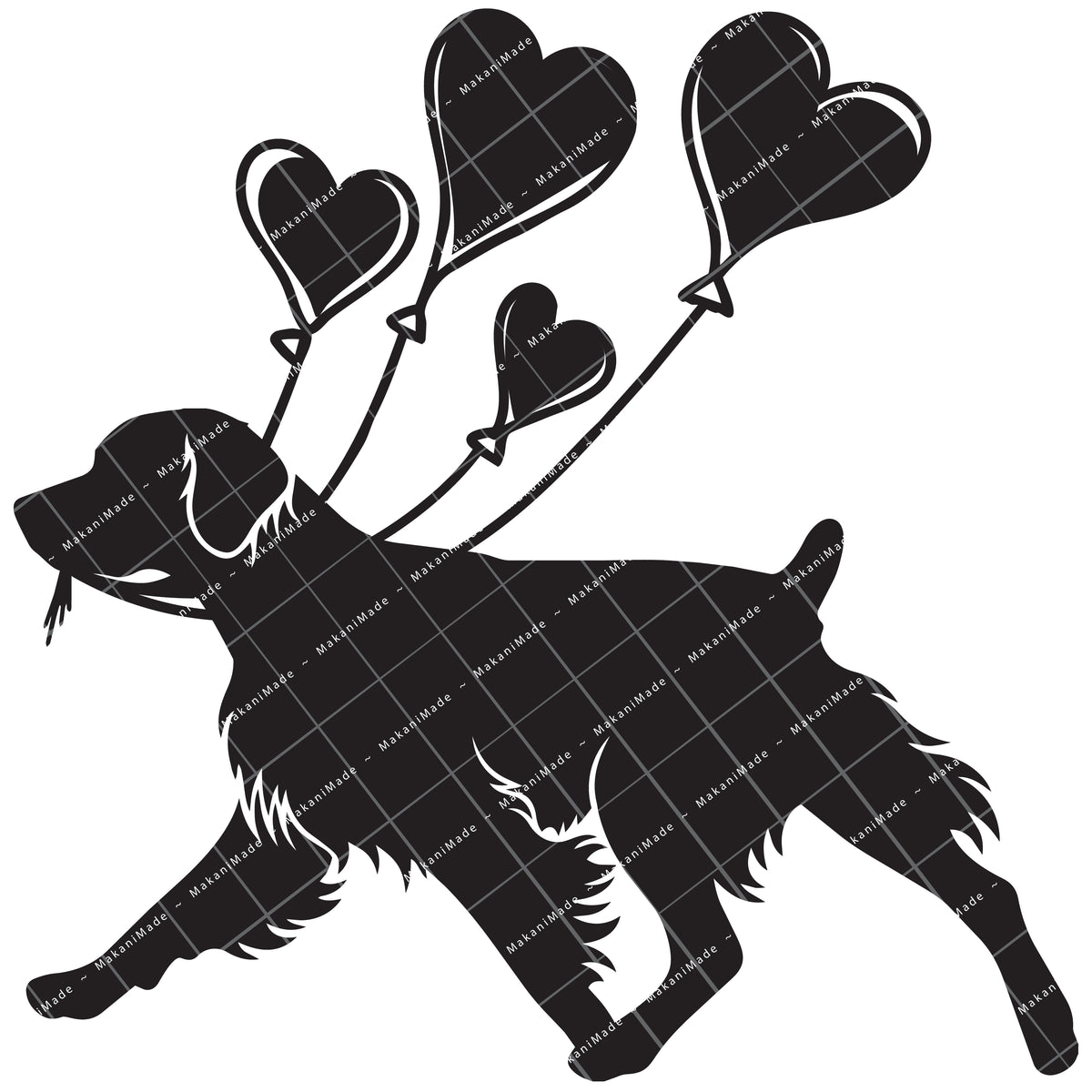Heart Balloon Brittany Decal