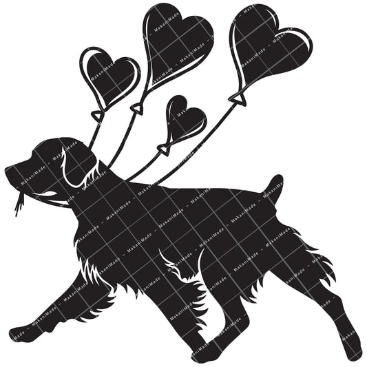 Heart Balloon Brittany Decal