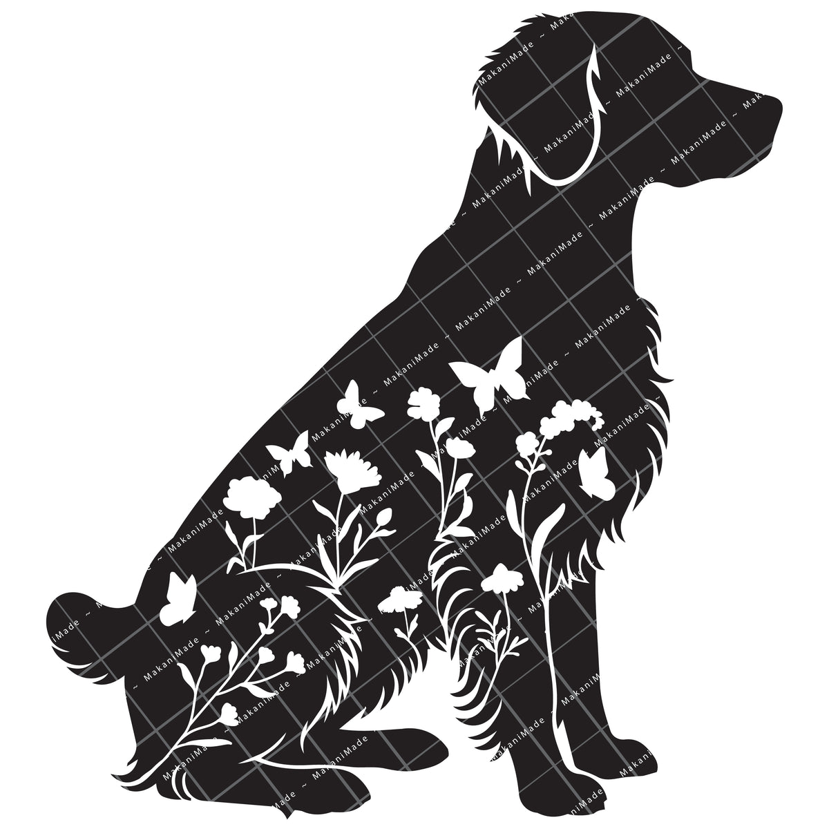Floral Sit Brittany Decal